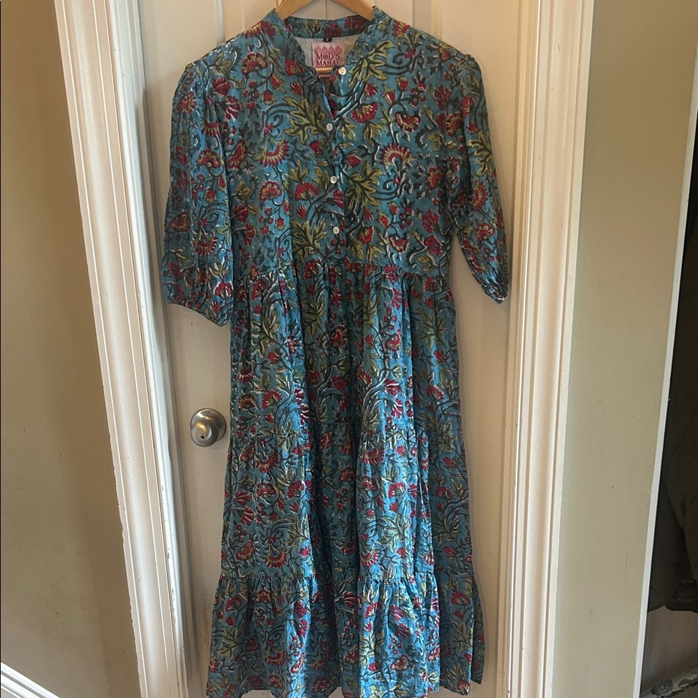 Mod’s Mahal Floral Blue Midi Dress